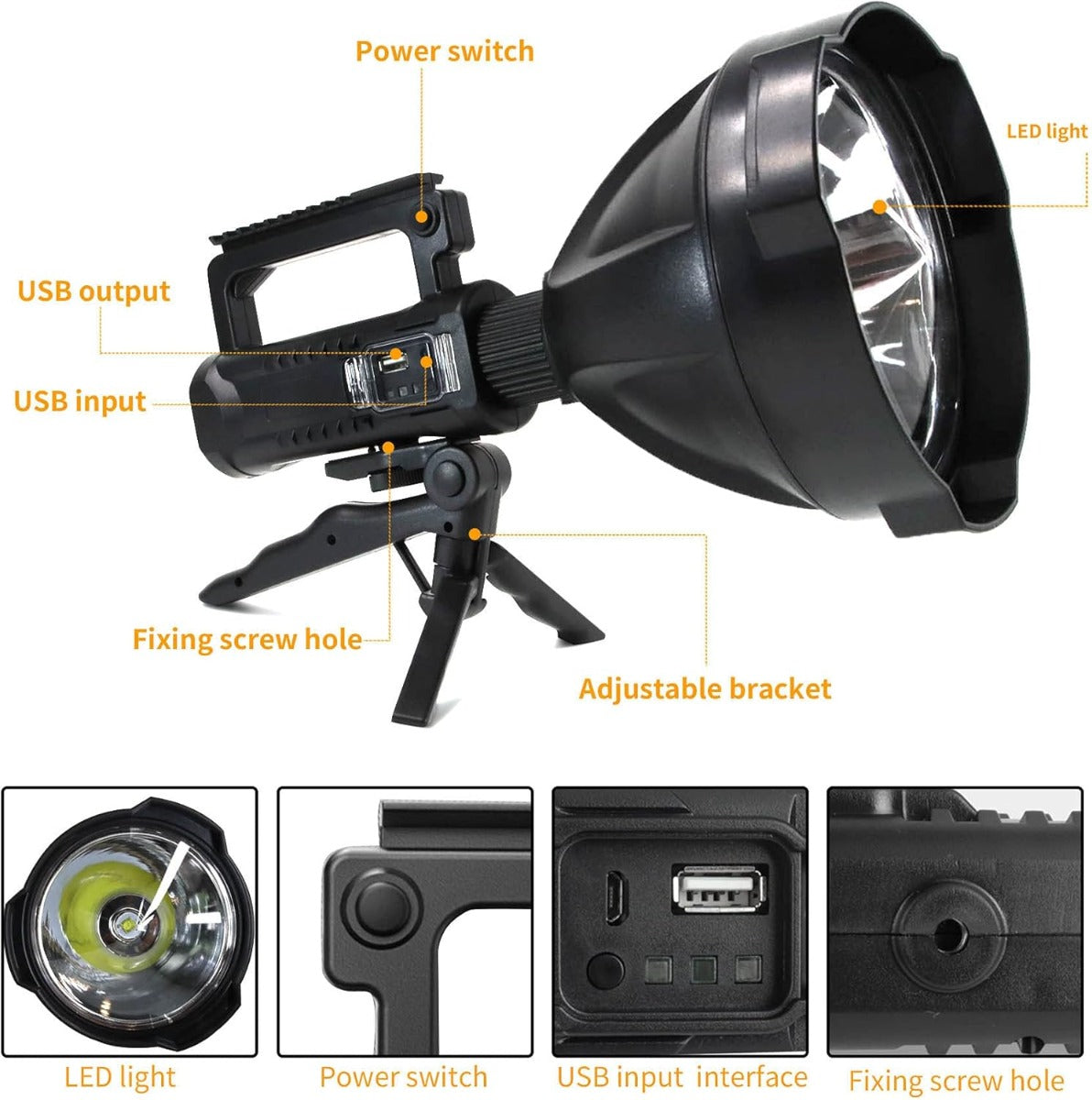 Torcia a Faretto Portatile Ricaricabile - FO120