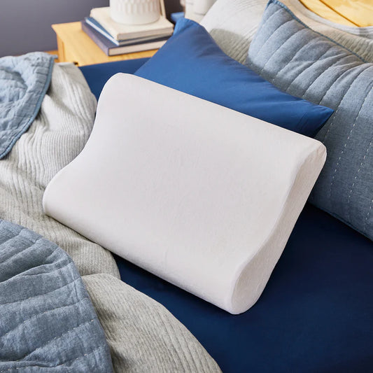 Cuscino Cervicale per Dormire Ortopedico, Guanciale Memory Foam Antirussamento