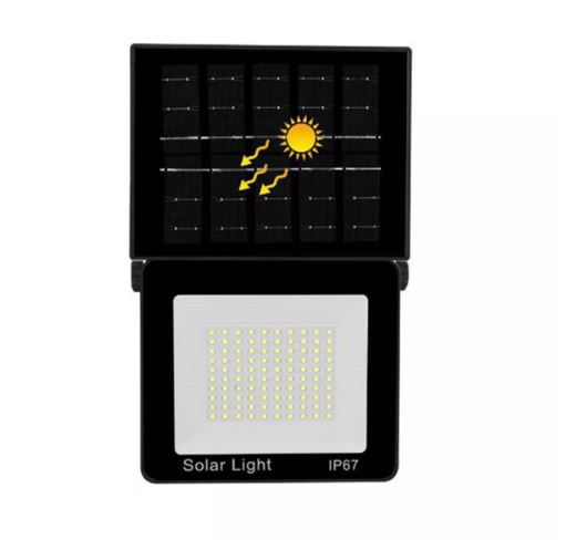 Faro LED Solare Modello TE-B0637 con Pannello Integrato e Sensore Crepuscolare IP67 – 126 LED per Illuminazione Esterna